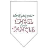 Tinsel in a Tangle Rhinestone Bandana White Small