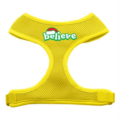 Believe Screen Print Soft Mesh Harnesses  Yellow Large