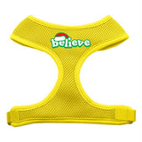 Dog Harness Soft Mesh Believe Screen Print Yellow