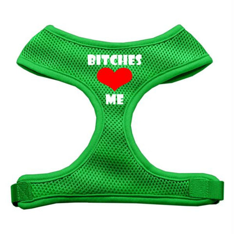 Dog Harnesses Bitches Love Me Soft Mesh Emerald Green