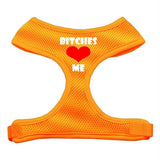 Dog Harnesses Bitches Love Me Soft Mesh Orange