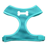 Dog Pat Harness Bone Design Soft Mesh Aqua