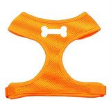 Dog Harness Bone Design Soft Mesh Orange