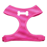 Dog Harness Bone Design Soft Mesh Pink