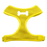 Dog harness Bone Design Soft Mesh Yellow