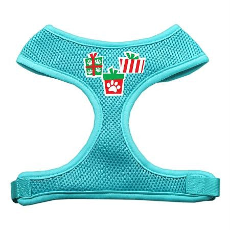 Presents Screen Print Soft Mesh Harness  Aqua Large