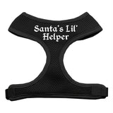 Santa's Lil Helper Screen Print Soft Mesh Harness Black Small