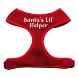 Santa's Lil Helper Screen Print Soft Mesh Harness Red Small