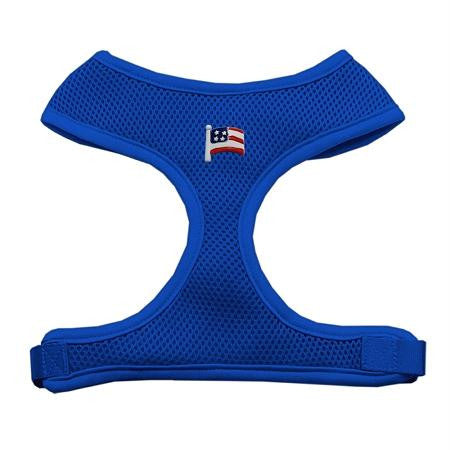 Dog Harness American Flag Chipper Blue