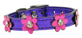 Flower Leather Metallic Purple w- Metallic Pink 10