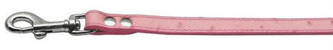 Faux Ostrich Leash Pink 1-2'' Wide