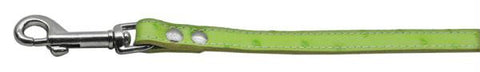 Faux Ostrich Leash Lime Green 3-4'' Wide