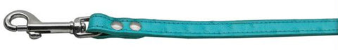 Faux Ostrich Leash Turquoise 3-4'' Wide