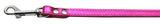 Fashionable Leather Leash Metallic Pink 1-2'' Wide