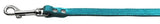 Fashionable Leather Leash Metallic Turquoise 1-2'' Wide