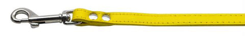 Fashionable Leather Leash Yellow 1-2'' Wide