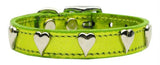 Metallic Heart Leather Lime Green MTL 10