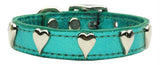 Metallic Heart Leather Turquoise Metallic 10