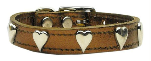 Metallic Heart Leather Bronze 12