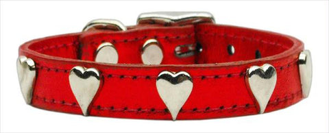 Metallic Heart Leather Red MTL 16