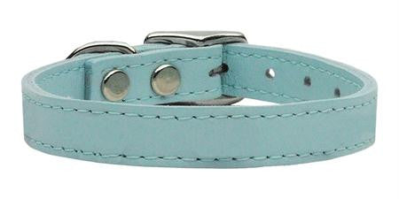 Plain Leather Collars Baby Blue 10