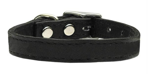 Plain Leather Collars Black 14