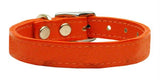 Plain Leather Collars Orange 14