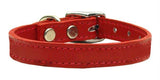 Plain Leather Collars Red 24