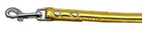 Metallic Crystal Bone Collars Gold 1-2" Matching Plain Leash