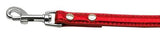 Metallic Crystal Bone Collars Red 1-2" Matching Plain Leash