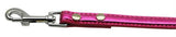 Metallic Crystal Bone Collars Pink 3-4" Matching Plain Leash