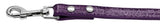 Faux Croc Crystal Bone Collars Purple Three Quarter Inch Wide Leash