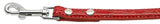 Faux Croc Crystal Bone Collars Red Three Quarter Inch Wide Leash