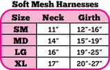 Dog Harnesses Soft Mesh Believe Screen Print Black
